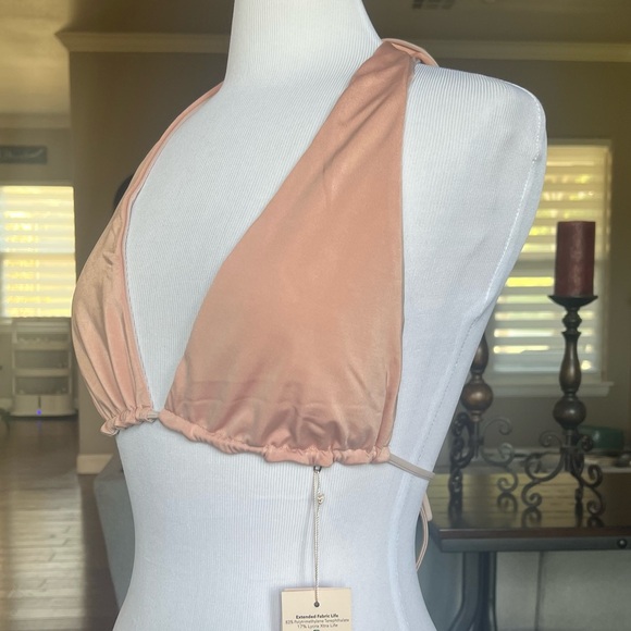 HAH Free People Multiway Reversible DIY Hahlter Bikini Top XS Lilac / Dusty Rose - Picture 2 of 14